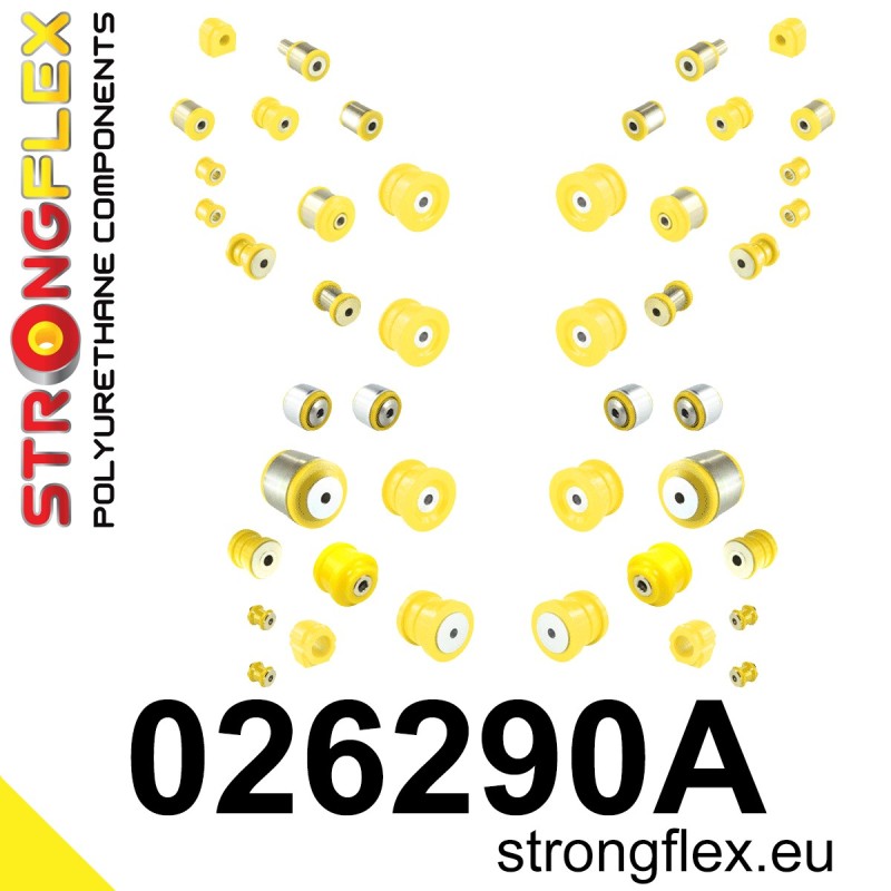 STRONGFLEX|026290A: Full suspension polyurethane bush kit SPORT Audi A8/S8 D3 02-09 FWD Volkswagen Phaeton I 02-16