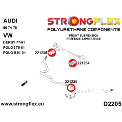 STRONGFLEX|221236B: Tuleja stabilizatora przedniego Audi 50 74-78 Volkswagen Derby 77-81 Polo I/II 75-94 86 86C 2