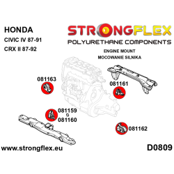 STRONGFLEX|081161A: Engine mount inserts back side SPORT Honda Civic IV 88-91 EC/ED EE EF EX CRX 2