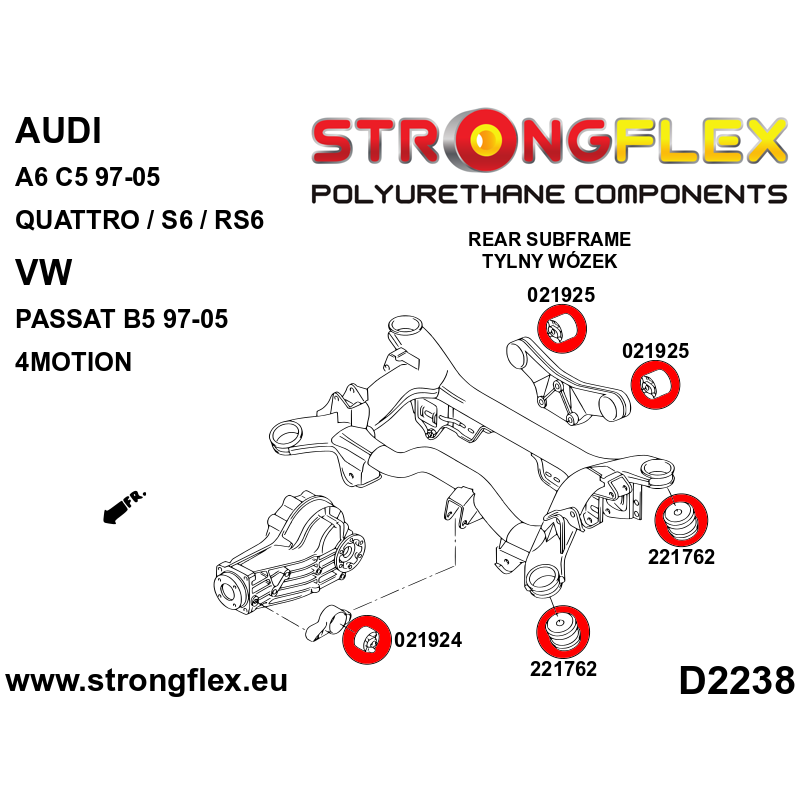 STRONGFLEX|026239B: Kompletny zestaw zawieszenia Audi A6/S6 RS6 C5 97-04 Quattro Allroad 99-04 02-04