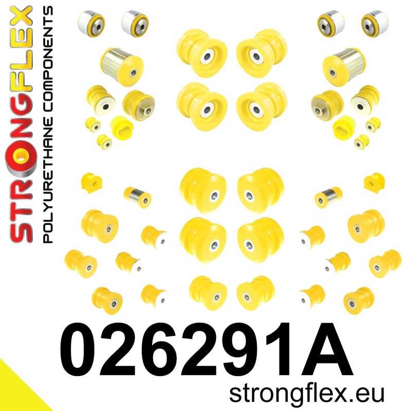 STRONGFLEX|026291A: Komplettes Fahrwerk Buchsen-Kit SPORT Audi A4/S4 RS4 I 95-01 B5 Quattro 97-01 00-01