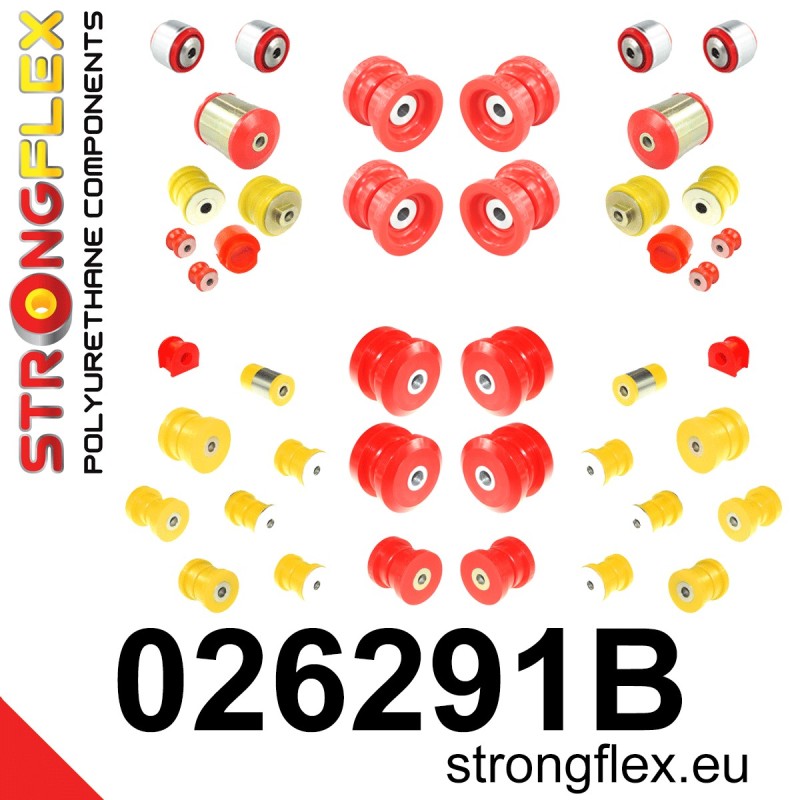 STRONGFLEX|026291B: Full suspension polyurethane bush kit Audi A4/S4 RS4 I 95-01 B5 Quattro 97-01 00-01