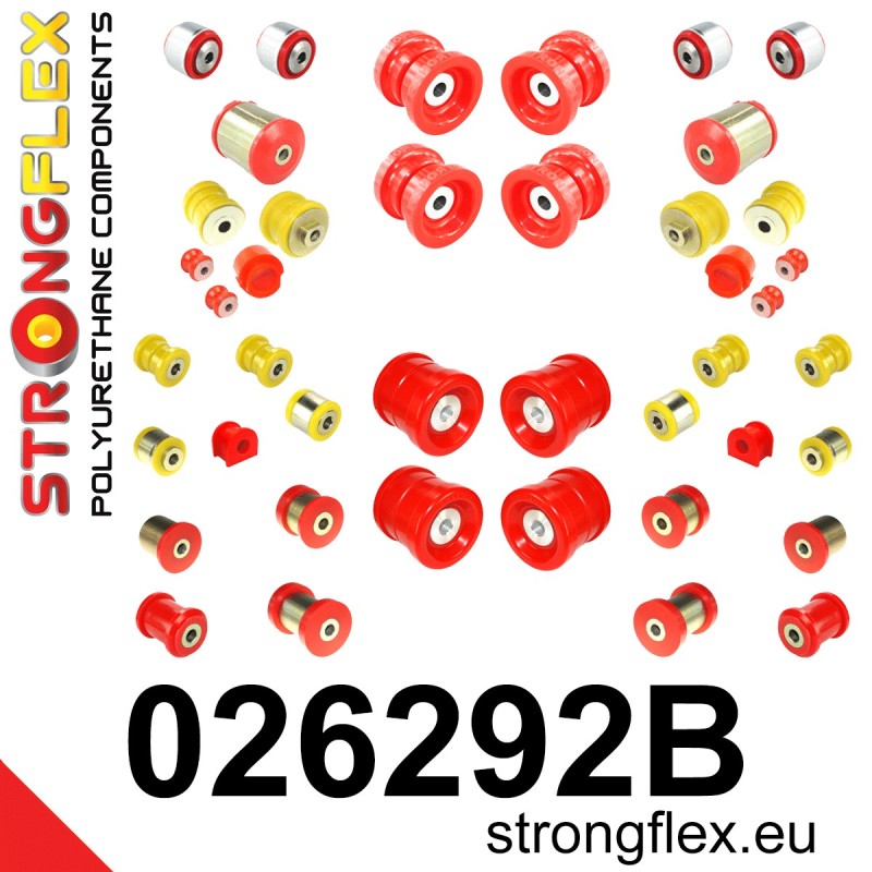 STRONGFLEX|026292B: Full suspension polyurethane bush kit Audi A4/S4 RS4 II 01-05 B6 FWD III 05-08 B7 Seat Exeo 08-13