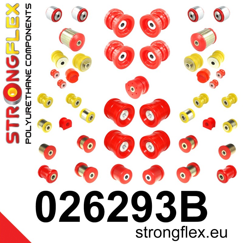 STRONGFLEX|026293B: Komplettes Fahrwerk Buchsen-Kit Audi A4/S4 RS4 II 01-05 B6 Quattro III 05-08 B7 02-04