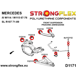 STRONGFLEX|112114B: Tuleja przedniego wózka Mercedes SL R107 71-89/8 W114/W115 67-76 2