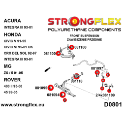 STRONGFLEX|086069A: Polyurethan Buchsensatz für Vorder-und Hinterachse SPORT Honda Civic V 91-95 EG/EH EJ CRX del 2