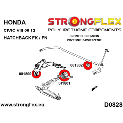 STRONGFLEX|081801A: Front lower arm rear bush SPORT Honda Civic VIII 06-12 FK/FN FA FD FG Hatchback FK/FN 3D/5D FN2 2