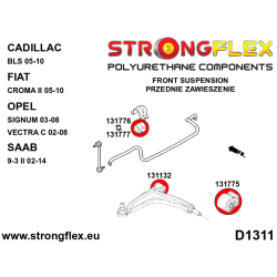 STRONGFLEX|131775B: Tuleja wahacza przedniego tylna Fiat Croma II 05-10 Opel/Vauxhall Vectra Cavalier C 02-08 2
