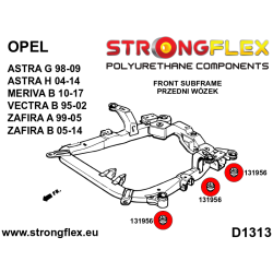 STRONGFLEX|136222A: Front subframe bush kit SPORT Opel/Vauxhall Astra G 98-04 H 04-10 Zafira A 99-05 T98 B 05-14 2