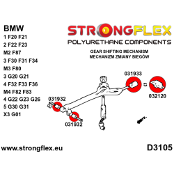 STRONGFLEX|031932A: Shift arm - front bush 19mm SPORT BMW Seria 1 I 04-13 E81/E82 E87 E88 11-12 M1 Coupe II 11-19 2