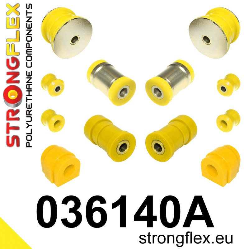 STRONGFLEX|036140A: Zestaw zawieszenia tylnego SPORT BMW Seria 3 IV 98-07 E46 00-06 M3 Z4 I 02-08 E85/E86 M 06-08