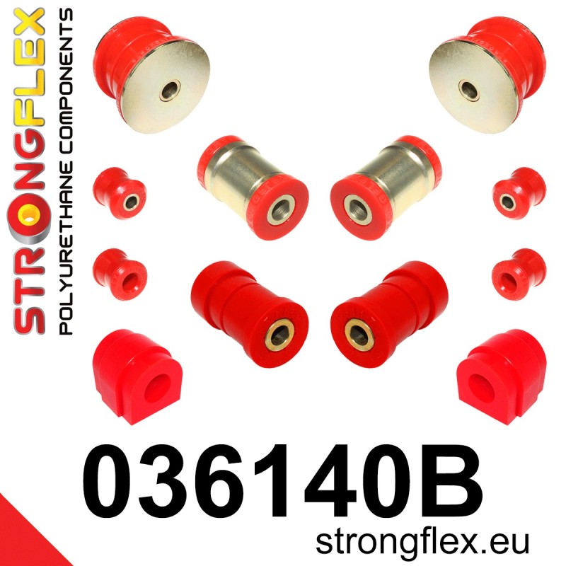 STRONGFLEX|036140B: Rear suspension bush kit BMW Series 3 IV 98-07 E46 00-06 M3 Z4 I 02-08 E85/E86 M 06-08