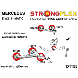 STRONGFLEX|116293A: Zestaw przedniego zawieszenia SPORT Mercedes Klasa E W211 02-09 4MATIC 2