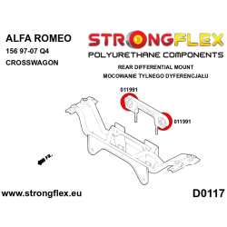 STRONGFLEX|011991A: Hinteres Differential - vordere Buchse SPORT Alfa Romeo 156 97-07 type 932 Q4 Crosswagon 2