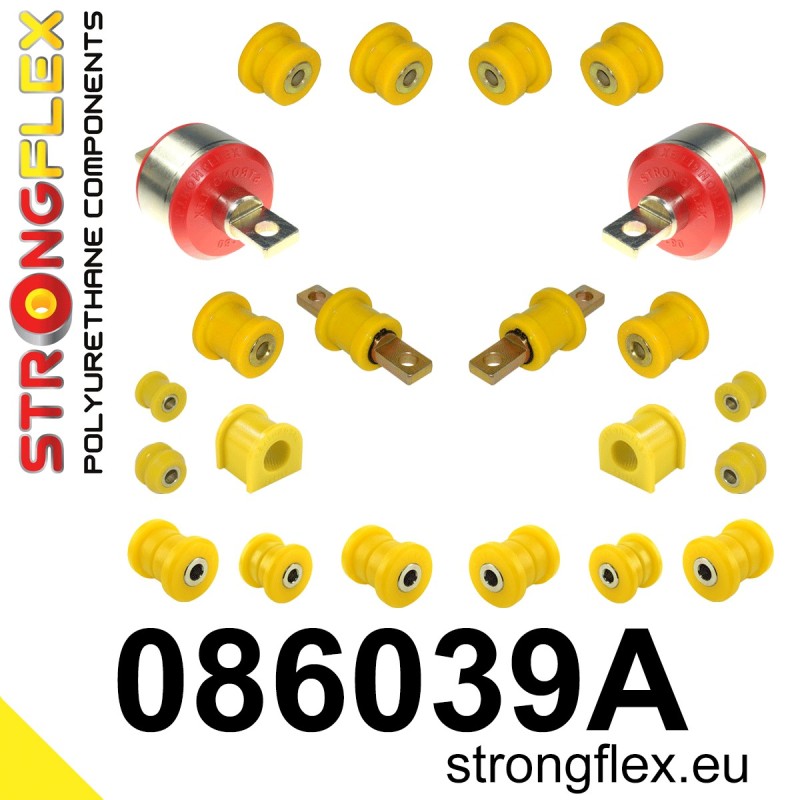 STRONGFLEX|086039A: Rear suspension bush kit SPORT Honda Civic VI 95-00 UK MA/MB MC MG ZS 5 95-07 Rover 400 II HH-R 45 99-05