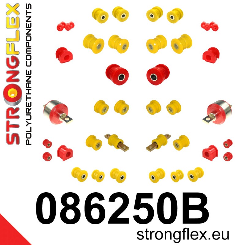 STRONGFLEX|086250B: Komplettes Fahrwerk Buchsen-Kit Honda Civic VI 95-00 UK MA/MB MC MG ZS 5 95-07 Rover 400 II HH-R 45 99-05