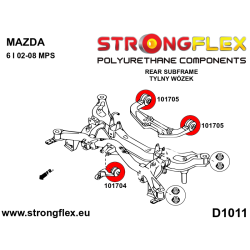 STRONGFLEX|101704A: Differentialbuchse hinten - vorne SPORT Mazda 6/Atenza I 02-08 GG1 05-08 MPS 2