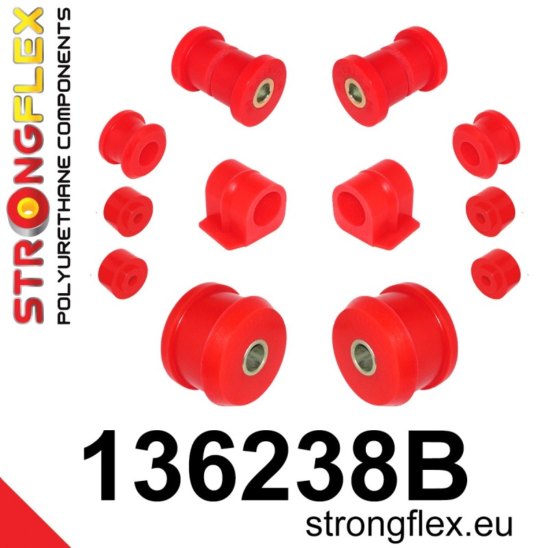 STRONGFLEX|136238B: Zestaw zawieszenia przedniego Opel/Vauxhall Astra F 91-98 Calibra 89-97 FWD 4x4 Vectra Cavalier A mk3 88-95