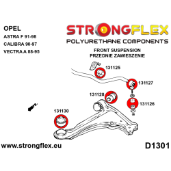 STRONGFLEX|131125B: Tuleja stabilizatora przedniego Opel/Vauxhall Astra F 91-98 Calibra 89-97 Vectra Cavalier A mk3 2