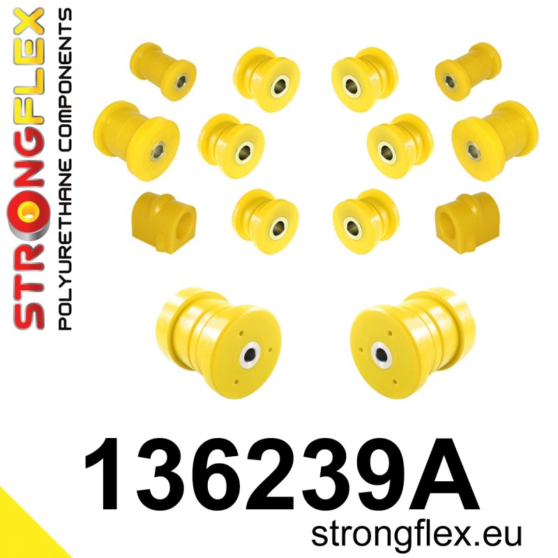 STRONGFLEX|136239A: Full suspension polyurethane bush kit SPORT Opel/Vauxhall Astra H 04-10 Zafira B 05-14 A05 Meriva 10-17
