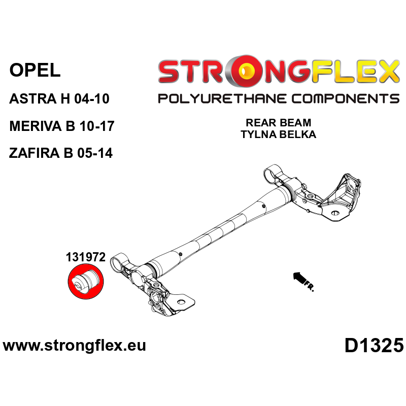 STRONGFLEX|136239B: Full suspension polyurethane bush kit Opel/Vauxhall Astra H 04-10 Zafira B 05-14 A05 Meriva 10-17