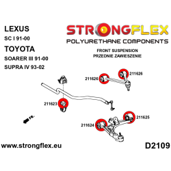 STRONGFLEX|211626A: Tuleja wahacza przedniego górnego SPORT Toyota Soarer III 91-00 Z30 Supra IV 93-02 A80 Lexus 2