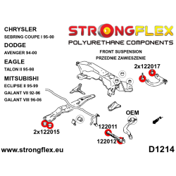 STRONGFLEX|122015A: Vordere Trägerbuchse SPORT Mitsubishi Eclipse II 95-99 Galant VIII 96-06 VII 92-96 2