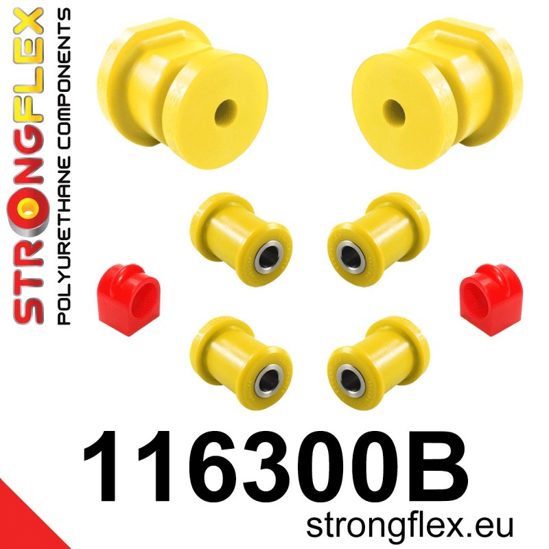 STRONGFLEX|116300B: Rear suspension bush kit Mercedes W123 76-86