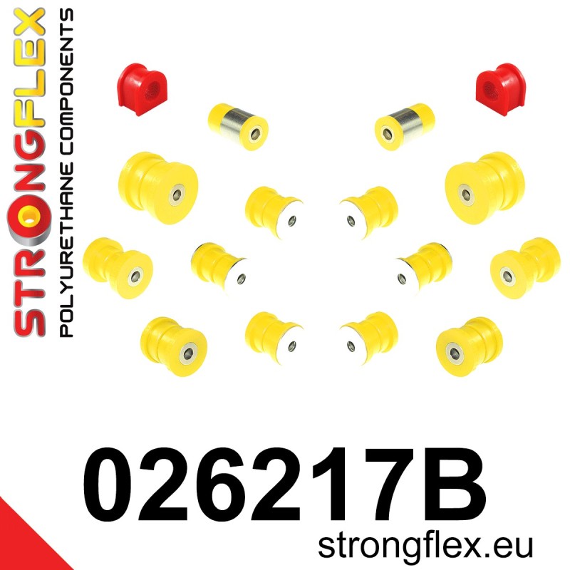 STRONGFLEX|026217B: Hinterradaufhängungssatz Audi 80/90 S2 RS2 B4 91-96 Quattro A4 S4 RS4 I 95-01 B5 Sedan Avant 97-01 00-01
