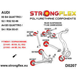 STRONGFLEX|021927A:  Hintere untere Querlenkerbuchse - vordere SPORT Audi 80/90 S2 RS2 B4 91-96 Quattro A4 S4 RS4 I 2
