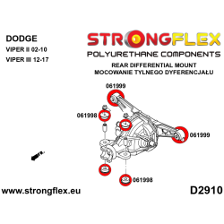 STRONGFLEX|061998B: Tuleja tylnego dyferencjału - przednia Dodge Viper II 02-10 III 12-17 2