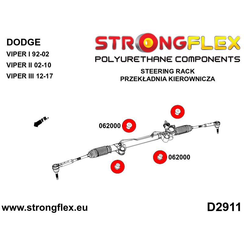 STRONGFLEX|066088B: Full suspension bush kit Dodge Viper II 02-10 III 12-17