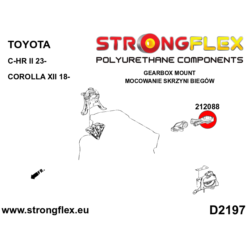 STRONGFLEX|212088B: Gearbox mount bush Toyota C-HR II 23- Corolla XII 18- E210 FWD