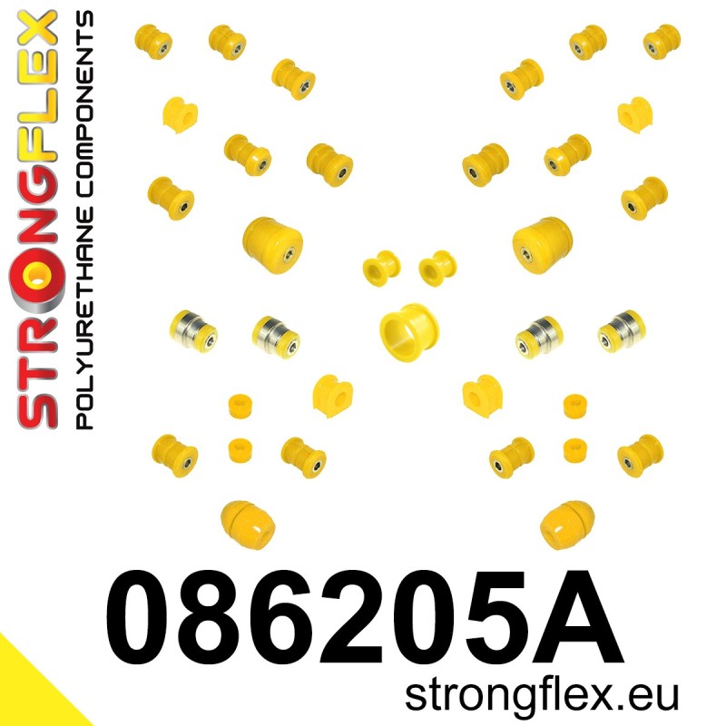 STRONGFLEX|086205A: Polyurethan Buchsensatz für Vorder-und Hinterachse SPORT Honda Prelude V 96-01 BB