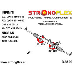 STRONGFLEX|281969A: Tuleja przekładni kierowniczej SPORT Nissan 370Z 09-20 Z34 Infiniti G IV G25/G35 G37 Q40 Q60 2