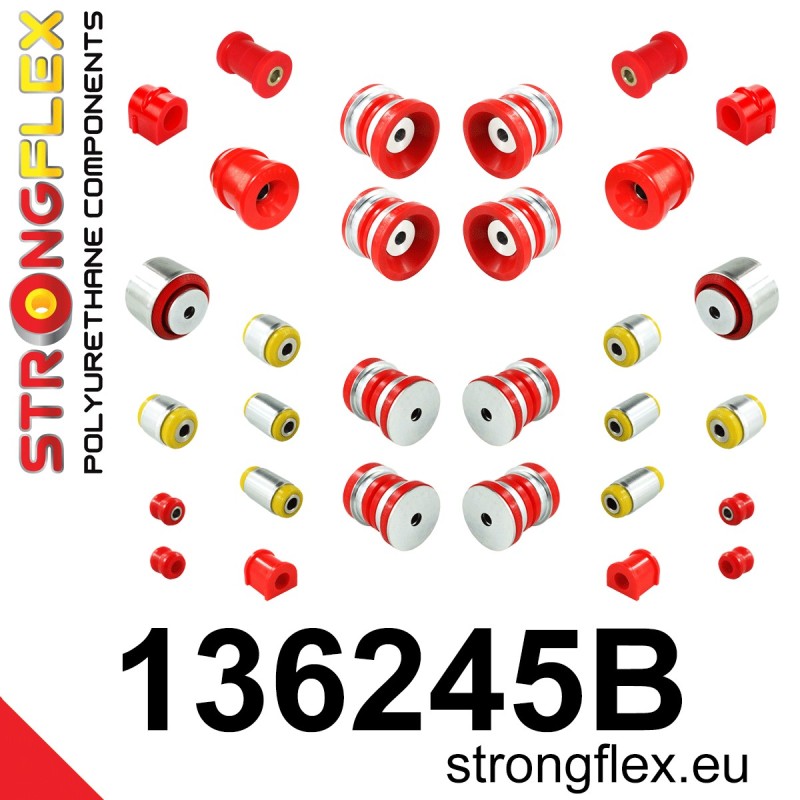 STRONGFLEX|136245B: Kompletny zestaw zawieszenia Saab 9-3 II 02-14 YS3F FWD