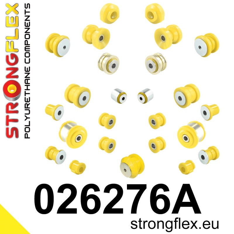STRONGFLEX|026276A: Full suspension polyurethane bush kit SPORT Audi A6/S6 RS6 C4 94-97 Quattro 100 S4 90-94 Plus