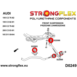STRONGFLEX|022085A: Front anti roll bar bush SPORT Audi V8 D11 89-94 100/S4 C3 82-91 Quattro FWD 200 83-91 C2 76-82 2