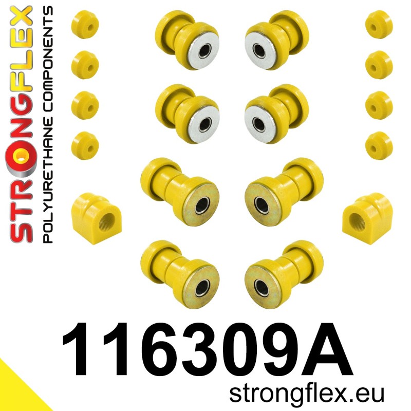 STRONGFLEX|116309A: Front suspension bush kit SPORT Mercedes SL R107 71-89/8 W114/W115 67-76