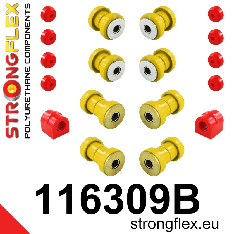 STRONGFLEX|116309B: Front suspension bush kit Mercedes SL R107 71-89/8 W114/W115 67-76