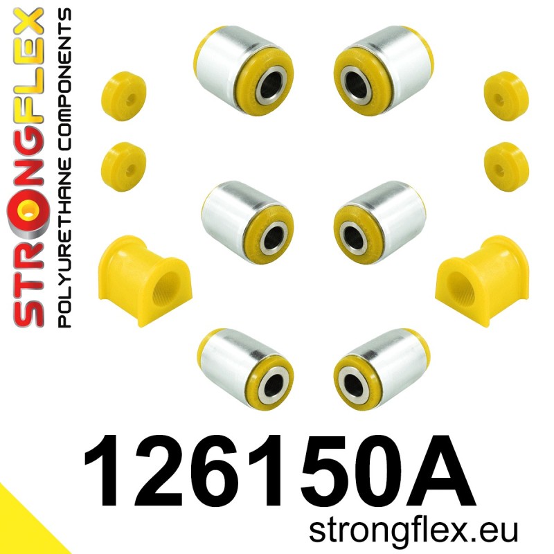 STRONGFLEX|126150A: Rear suspension bush kit SPORT Dodge Stealth 90-01 FWD AWD Mitsubishi GTO/3000GT 90-00 Sigma Diamante 90-96
