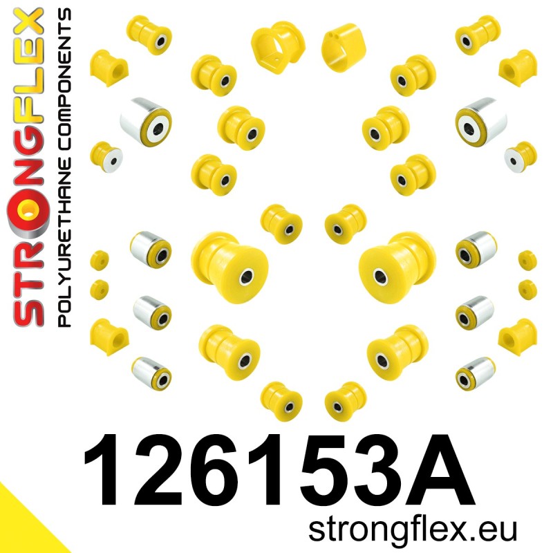 STRONGFLEX|126153A: Full suspension polyurethane bush kit SPORT Dodge Stealth 90-01 AWD Mitsubishi GTO/3000GT 90-00 Sigma