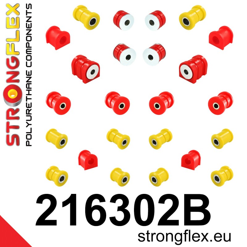 STRONGFLEX|216302B: Full suspension bush kit Toyota Celica IV 85-89 T160 FWD AT160 ST160 ST162 ST163