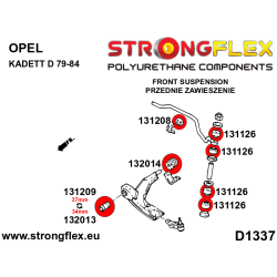 STRONGFLEX|136250B: Vorderachsbuchsen Satz Opel/Vauxhall Kadett D 79-84 2