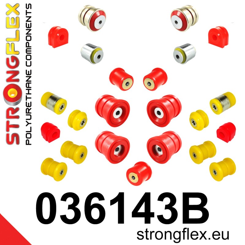 STRONGFLEX|036143B: Full suspension polyurethane bush kit BMW Series 7 IV 01-08 E65/E66