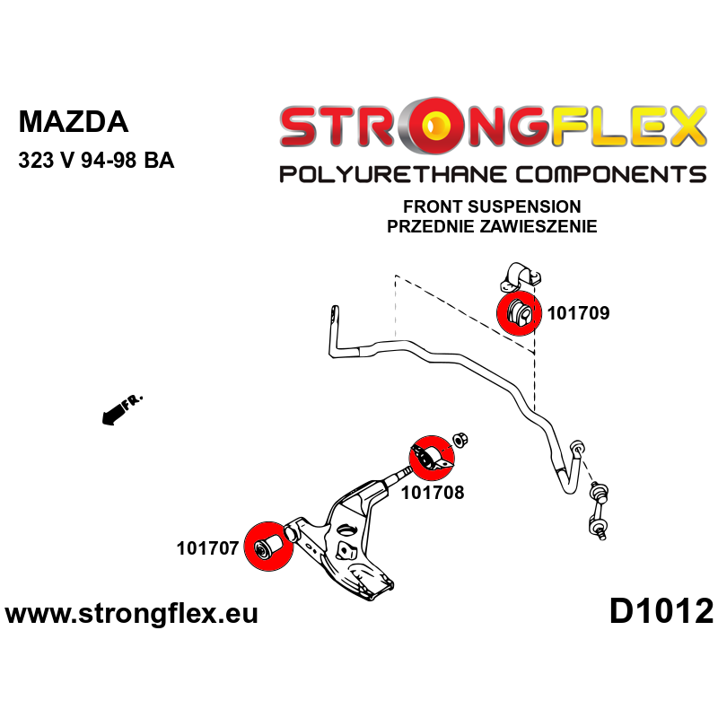STRONGFLEX|106184B: Full suspension bush kit Mazda 323 V 94-98 BA 323F/Lantis Astina