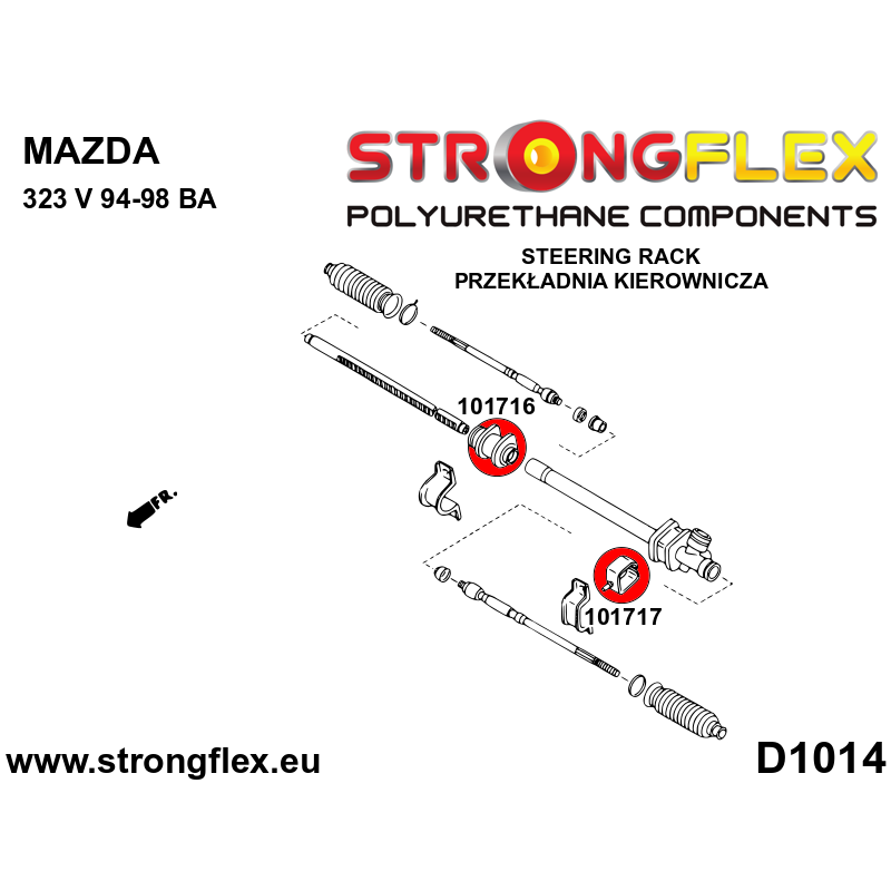 STRONGFLEX|101717B: Steering clamb bush Mazda 323 V 94-98 BA 323F/Lantis Astina