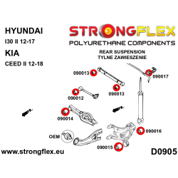 STRONGFLEX|090017A: Rear anti roll bar bush SPORT Hyundai Elantra VI AD 15-20 Kona I OS 17-23 Ioniq AE 16-22 Sonata 2