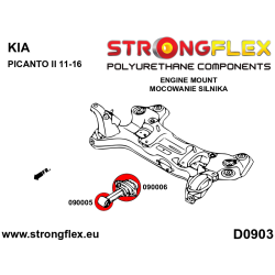 STRONGFLEX|090005A: Gearbox mount bush SPORT Kia Picanto II TA 11-16 Hyundai Elantra VI AD 15-20 Kona I OS 17-23 2