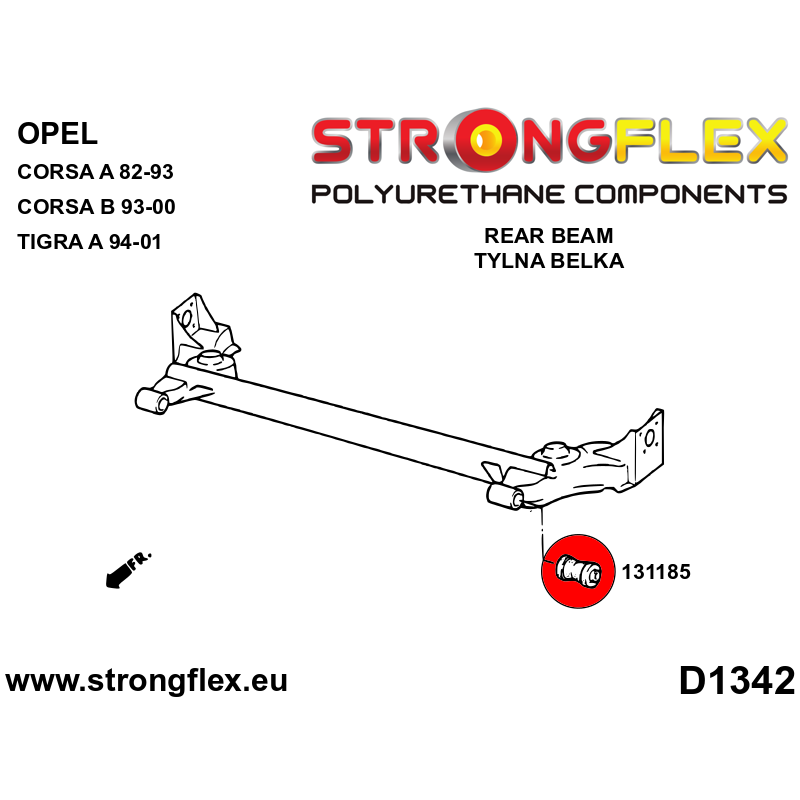 STRONGFLEX|136253B: Zestaw przedniego zawieszenia i tylnej belki Opel/Vauxhall Corsa A 82-93 S83
